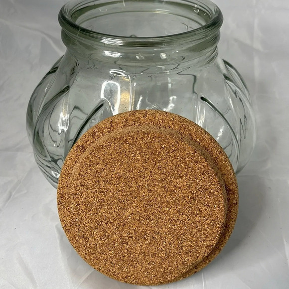 VINTAGE Italglass Cork Top Apothecary Canister Large Capacity - Picture 3 of 9